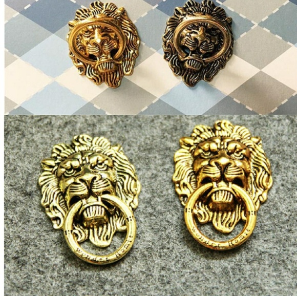 Antique Gold Lion Cellphone Holder Ring - Picture 6 of 7